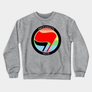 Antifascist Action (Hungarian, LGBT Pride) Crewneck Sweatshirt